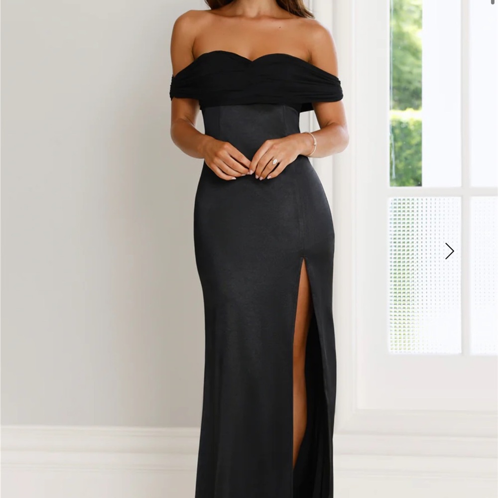 Hello Molly Black Strapless Gown